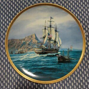 USS Eagle Commemorative Plate c1987 Hamilton Collection